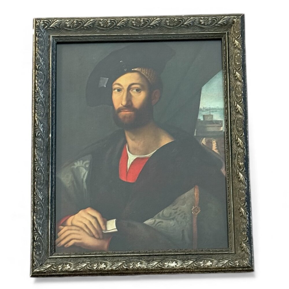 Vintage Portrait of Giuliano de' Medici (1479–1516), Duke of Nemours by Raphael